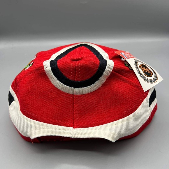 Vintage Chicago Blackhawks Hat Men Red Twins Enterprise NHL Snap Back Cap New - Picture 6 of 8